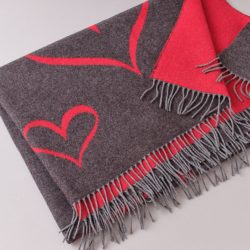 Merino-Wolldecke "die Liebe"